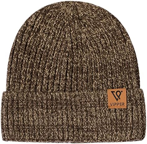 כובעי כפה של Vipper לגברים מפוספסים חורפי חורף סרוג כובע סריג חבר'ה חמים כובעי גרב יוניסקס