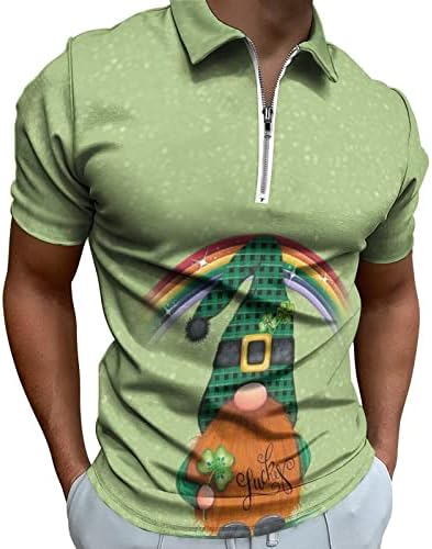 Mens St Patricks Day T חולצה Mens Mens Quarter Zip Savenshirt חולצת טי לגברים חולצות פרחוניות של גברים סווטשירט גברים
