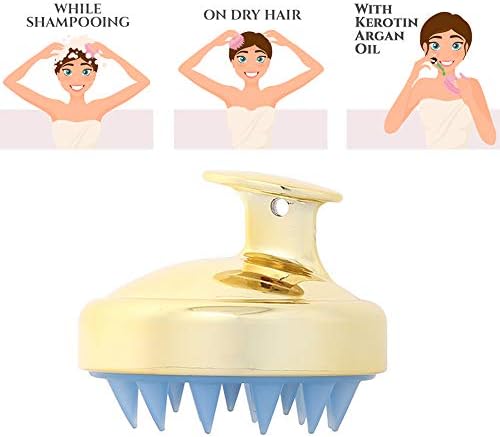 Guangming - מברשת ניקוי שיער לעיסוי קרקפת, טיפול בקרקפת רטובה ויבשה, ראש מברשת שמפו מעסה מוצרי יופי לנשים, גברים,