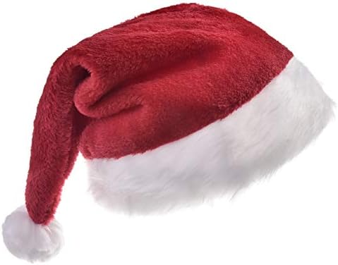 אלגאלה 4-פק פרימיום איכות קטיפה נוחות למבוגרים חג המולד סנטה כובע עם נוסף קטיפה שרוול ופונפון