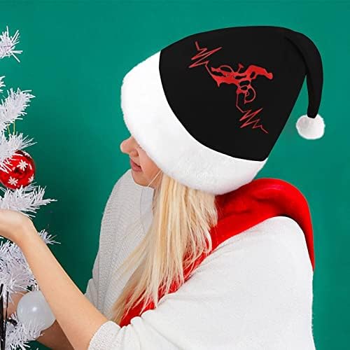 אופני הרי פעימות לב חג המולד כובע רך קטיפה סנטה כובע מצחיק כפה עבור חג המולד לשנה חדשה חגיגי מפלגה