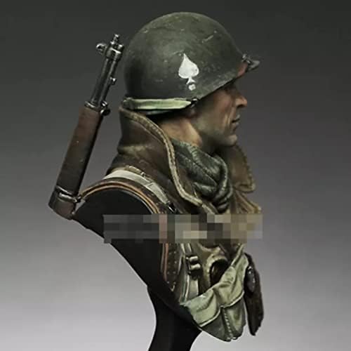 גודמואל 1/10 מלחמת העולם השנייה ארהב מוטס חייל שרף דמות חזה דגם / אינו מורכב ולא צבוע חייל למות יצוק ערכת
