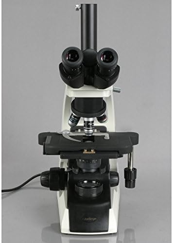 מיקרוסקופ תרכובת טרינוקולרית מקצועית של אמסקופ ט650 ג, הגדלה של פי 40-2500, עיניות רוחב של פי 10 ופי 25,