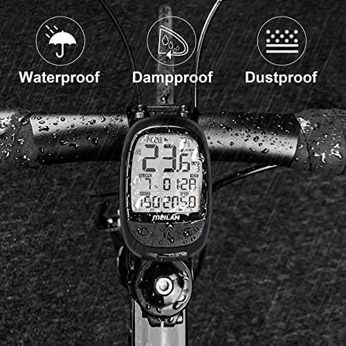 Meilan Oval GPS אופניים מחשב אלחוטי, נמלה Bluetooth+ מד מרחק אופניים ומד מהירות אטום למים מחשב רכיבה נטענת עם צג