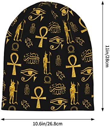 אנק צלב גולגולת כובע מצרי עתיק חם לסרוג כובע רפוי כפת כובעי בארה ' ב מתנה עבור גברים נשים