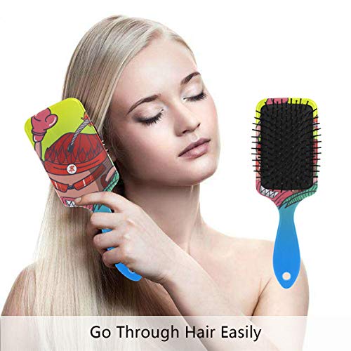 מברשת שיער של כרית אוויר של VIPSK, גרפיטי צבעוני פלסטיק, עיסוי טוב מתאים ומברשת שיער מתנתקת אנטי סטטית לשיער יבש ורטוב,