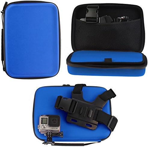 Navitech כחול כבד כבד מחוספס קשיח/כיסוי תואם למצלמת הפעולה של Accfly 4K Sport 12MP WiFi UHD CAM