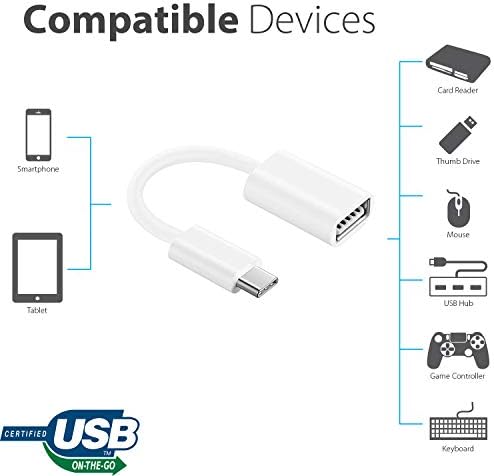מתאם OTG USB-C 3.0 תואם ל- JBL Quantum 600 שלך לפונקציות מהירות, מאומתות, מרובות שימוש כמו מקלדת, כונני אגודל, עכברים וכו