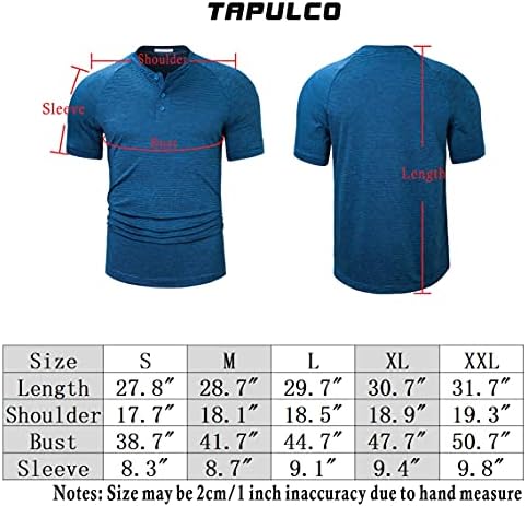 טאפולקו גברים חולצות גולף ללא צווארון שרוול קצר כושר יבש למתוח מזדמנים לנשימה קל משקל חולצות