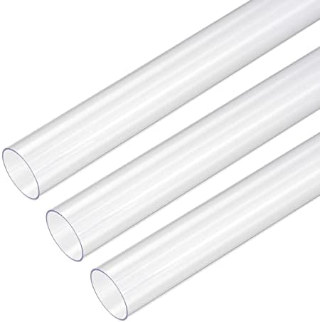 DMIOTECH 3PACK מזהה 23 ממ OD 25 מ ', 0.5 מ' אורך PVC צינור פלסטיק ברור צינור עגול קשיח לצינור מים