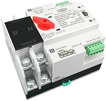 Lidon 1PCS שלב יחיד DIN Rail ATS 220V כוח כפול העברה אוטומטית מתגי בורר חשמל מתגי 2P 63A 100A 125A