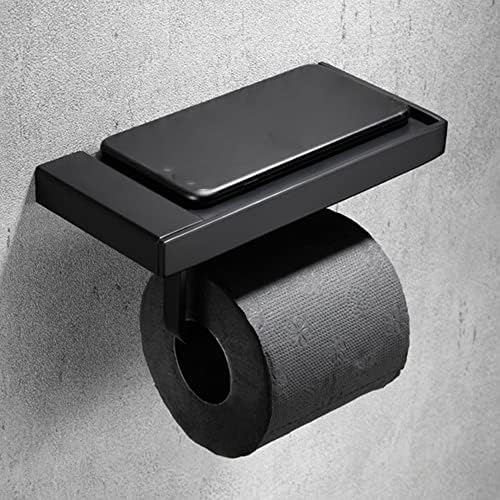 מחזיק נייר טואלט לוקו עם מדף טלפון נירוסת נייר נייר קול קולב קיר קיר הרכבה על אביזרי אמבטיה