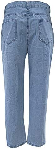 מכנסיים לחתוך מגף לנשים מותניים חור גבוה רזה ג'ינס מכנסי מכנסי מכנסי מכנסי מכנסי מכנסי מכנסיים אלסטיים נשים על מכנסיים