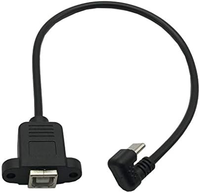 Mmnne 1feet קצר u צורה סוג C USB C זכר ל- USB סוג B 2.0 מדפסת מדפסת לוחות הנקה הנקה.