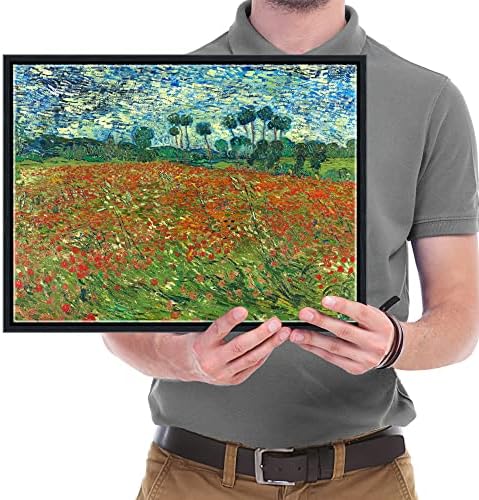 Wieco Art Art Art Art Poppy Field יוני 1890 הדפס בד של וינסנט ואן גוך ציורי שמן רבייה אמנות קיר מופשטת לקישוטים
