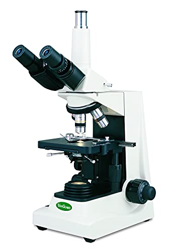 ואנגארד 1431 ברי ברייטפילד מיקרוסקופ קליני עם ראש טרינוקולרי, תאורת הלוגן, פי 4, פי 10, פי 40, הגדלה פי 100, זווית צפייה של