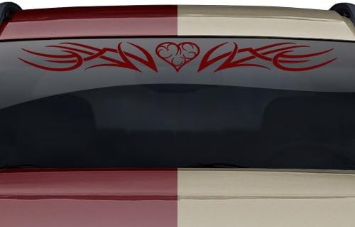 עיצוב יצירות דביקות 101-01 לב מבטא שבטי שמחה קדמית מדבקה מדבקה ויניל גרפי אחורי אחורי אחורי באנר דלת תא זנב מכונית רכב