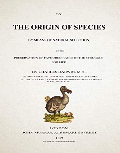 על מקור המינים עמוד השער ספר צ ' ארלס דרווין