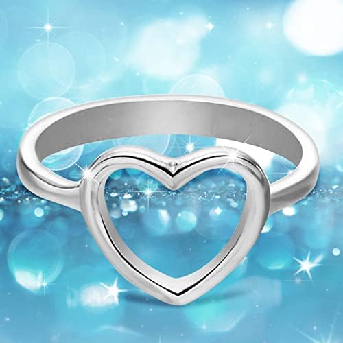 2023 חדש פשוט אלקטרוליזציה אהבה טבעת ללב יהלום תכשיטים טבעות מעורבות 925 טבעות
