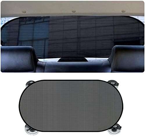 רכב פינקוטית חלון אחורי חלון שמש 1 pc, צל שמש חלון אחורי לרכב, חלון אחורי ברכב שמש עם כוס יניקה, קרני UV של שמש הגנה על התינוק