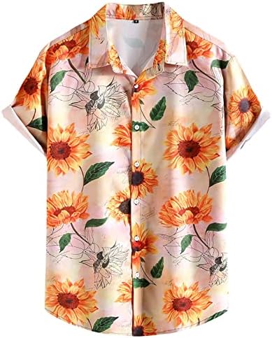 חולצות פשתן לגברים שרוול קצר חולצה הוואי לגברים אופנת גברים חופשת קיץ חולצות חוף חולצות הוואי לגברים