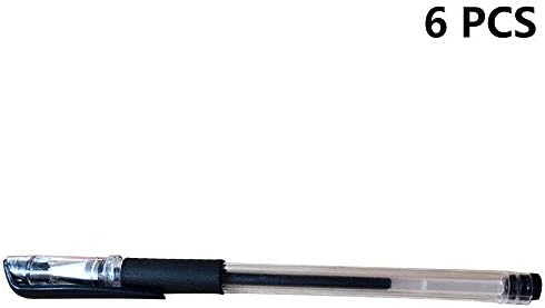 עט רולרבול 0.5 ממ ציפוי ציפוי כדורים עטים כתיבה חלקה כתיבה עט משרדים ציוד לחבילה של 6 איכות שחורה מעולה ויצירתי