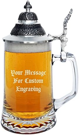 בירה מזכוכית מותאמת אישית שטיין בהתאמה אישית עם הטקסט שלך, בירה גרמנית שטיין בהתאמה אישית עם הטקסט שלך