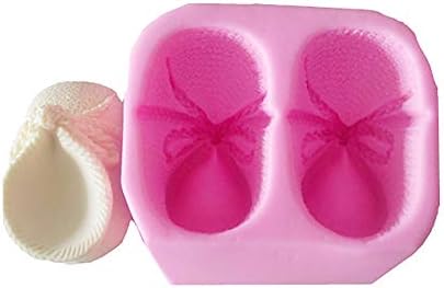 נעלי תינוקות סרוגות 3D סבון הכנת תבניות סיליקון פונדנט תבניות מקלחת לתינוק עוגה קישוט מלאכת סוכר גומפסטה עובש נר פולימר חרס