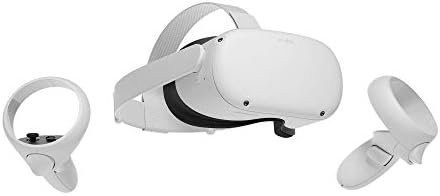 Oculus Quest 2 מתקדם All-in-One מציאות מדומה VR אוזניות 128 ג'יגה-בייט, לבן