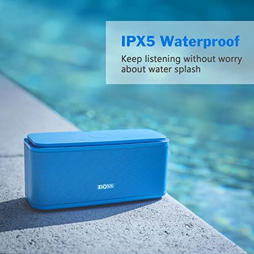 Doss Soundbox Touch Touch Camerer Bluetooth עם תיק אטום למים ארוז, 12W HD Sound and Bass, זמן משחק של 20