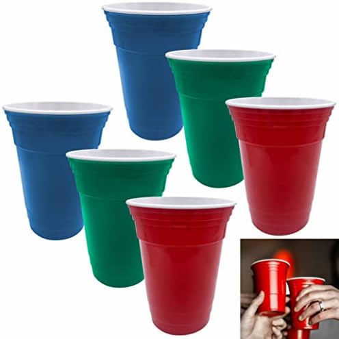 6 כוסות מסיבות מחשב שוברות משקה כוס פלסטיק עמידות לשתות PDQ לשימוש חוזר