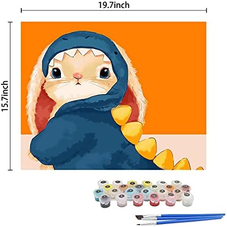 צבע לפי מספרים למבוגרים לילדים מתחילים - CARTOOON CAT CAT DIY שמן ערכת שמן על בד ， לצייר עבודות צבע לעיצוב קיר ביתי