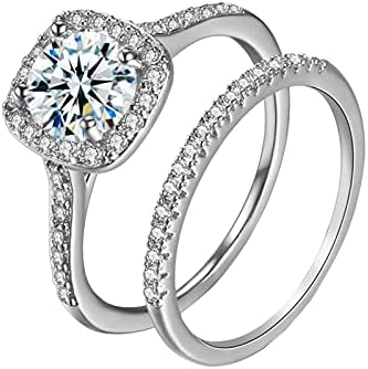 2023 חדש טבעת 69 חתונה חתיכות תכשיטי לבן טבעות גודל שתי נשים כסף ריינסטון טבעות תכשיטי פראי