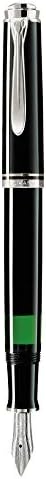 Pelikan Souveran 405 עט מזרקת נקודה עדינה שחור/כסף - 924415