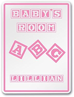 ליליאן-שלי תינוק של חדר רעיונות-ילדה משתלת להתאמה אישית דקורטיבי 12 על ידי 9 אלומיניום סימן