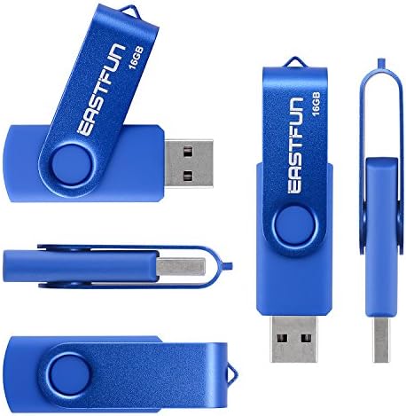 Eastfun 3pack 16GB USB 2.0 כונן פלאש כונן אגודל כונן קפיצת כונן כונן עט כונן רוכסן כונן מקל זיכרון