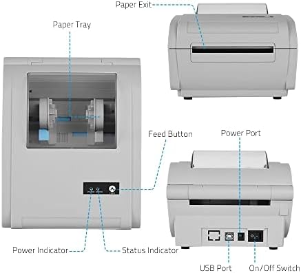 משולב שולחן עבודה 110 ממ תרמית נייר מדפסת ברקוד תווית מדפסת ממשק תקשורת תווית מדפסת