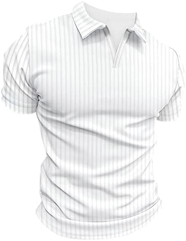שריר גברים חולצות צוואר חולצות דקות שרוול קצר כותנה כותנה חולצות טים ​​סרוגות סרוגות רכות אמצע צוואר שרוול ארוך