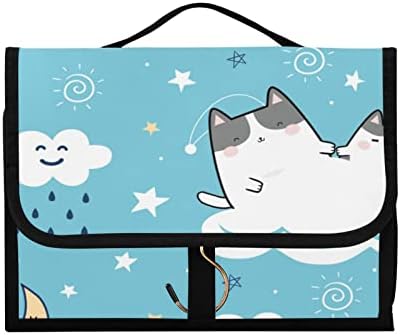 טוב יום יום חתולים חמודים שינה תיקי טיול טיול קוסמטי מארז מברשות תלייה מארגן אביזרים עמידים במים לנשים 3 יחידות