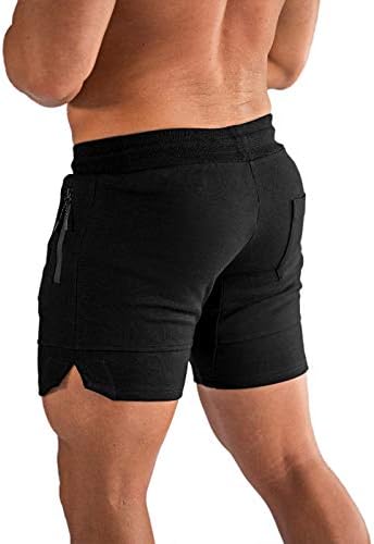גברים של 5 כושר אימון מכנסיים קצרים, מצויד ריצה קצר מכנסיים עבור פיתוח גוף ריצה אימון עם רוכסן כיסים