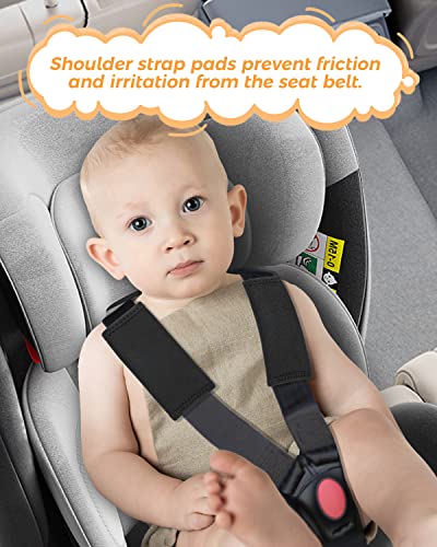 כיסויי רצועת מושב לרכב לתינוקות, 6 יח 'רפידות רצועות כתף רכות סופר, כרית מושב לרכב לתינוק, חגורת בטיחות לכל מושבי