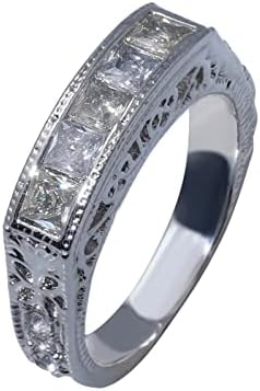 2023 חדש עגול תכשיטי אבן טבעת עוסקת זירקון תכשיטי לבן אופנה בהיר טבעת טבעות נשים חתונה להקות
