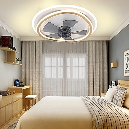 מאוורר תקרה הפיכה של Cutyz עם אור ושלט רחוק שקט 6 מהירויות חדר שינה לעומק חדר שינה נורית LED תקרת תקרת 72W סלון מודרני