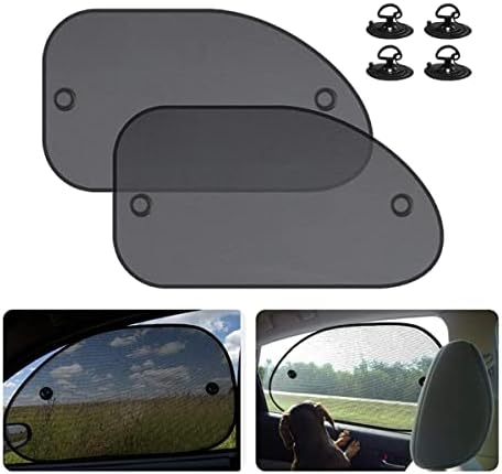 2 חבילות גוון חלון רכב אוניברסלי, נצמד שמש של חלונות רכב - שמש, בוהק וקרני UV הגנה לילדך - חלון צדדי רכב גווני