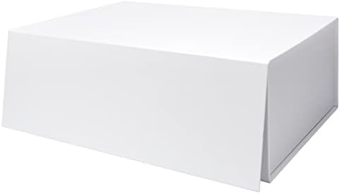 קופסת מתנה לבנה בצ ' צ 'ניה 3 מארז 13 על 10 על 4.7 אינץ' קופסת מתנה גדולה לשימוש חוזר בגדים קופסא מתנה כוללת