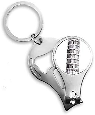 מישיגן פיצה מגדל ארט דקו מתנה לאופנה מסמר ניפר טבעת מפתח פתיחת בקבוקי שרשרת מפתח