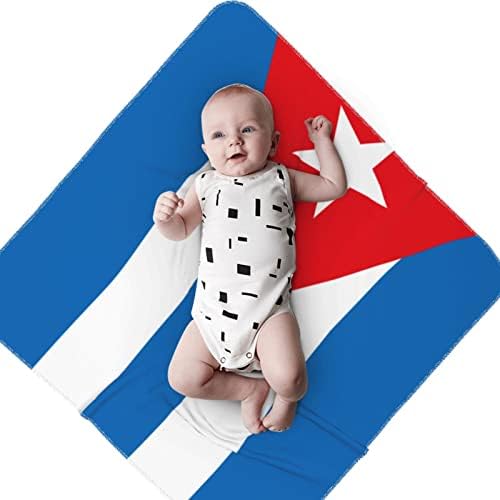 דגל קובני שמיכה לתינוק מקבלת שמיכה לעטיפת כיסוי חוט -יילוד של תינוקות
