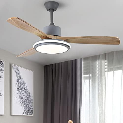 ACLBLK 90 סמ נורדי מעץ מוצק מאוורר תקרה אור חדר שינה חדר חדר חומרה מודרני מנורת מאוורר LED נברשת מאוורר אקריליק לחדר אוכל