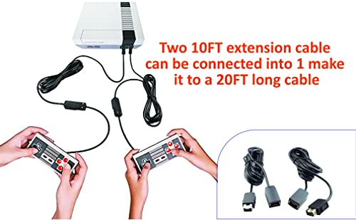 תוסף 2 מארפים כבלים ארוכים כבל חשמל לכרית בקר עבור Super Nintendo NES Classic 2017 & Mini Edition Senhai Wii U & Wii