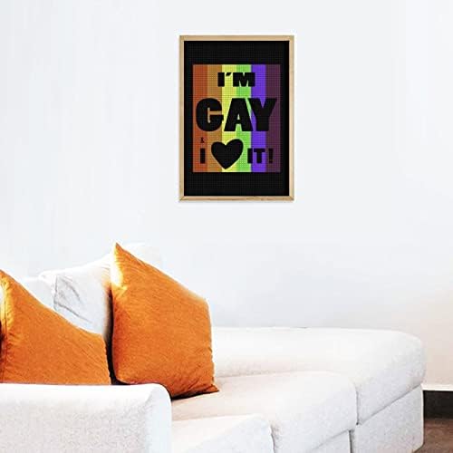 גאווה הומוסקסואלית אוהבת את זה ערכות ציור יהלומים דקורטיביים מצחיק 5D DIY DIY מקדח מלא ציורים ציורים עיצוב הבית